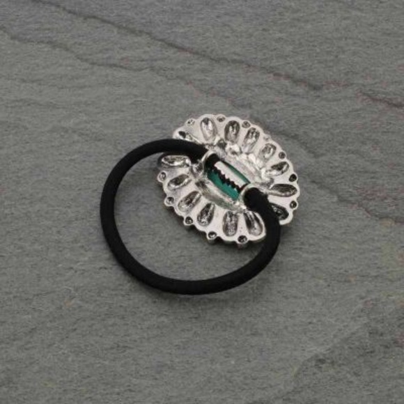 Turquoise Concho Cluster Hair Band - Picture 2 of 2